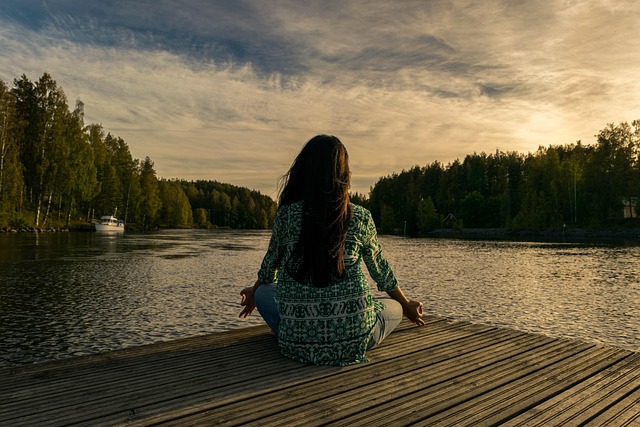 calm online mindfulness course interface on laptop